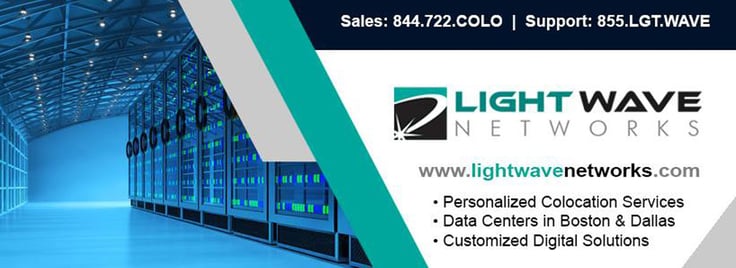 LightWave Networks logo and datacenter
