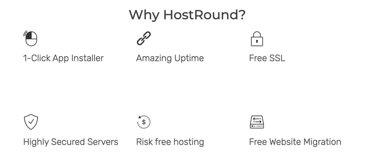 Screenshot of HostRound features
