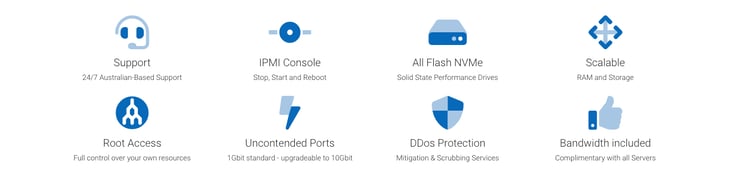 Screenshot of Servers Australia services