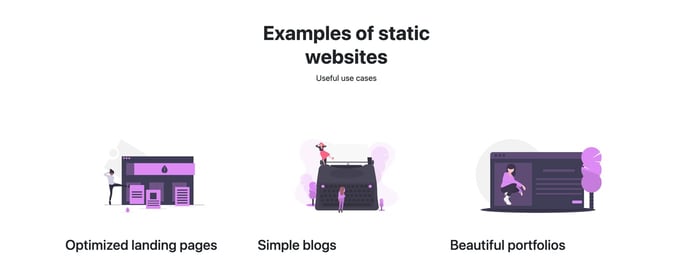 Screenshot of Tiiny Host examples of static pages Screenshot of Tiiny Host examples of static pages