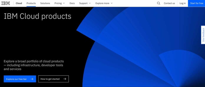 Screenshot of IBM Cloud