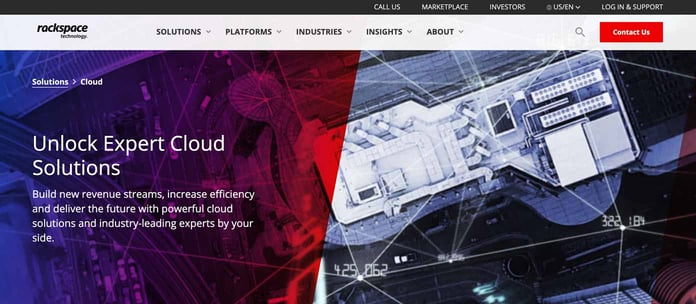 Screenshot of Rackspace Cloud