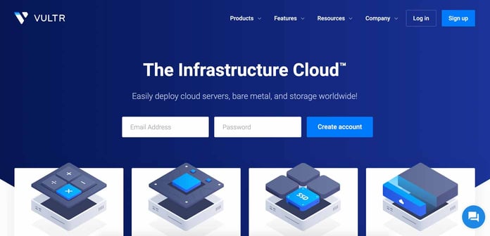 Screenshot of Vultr cloud