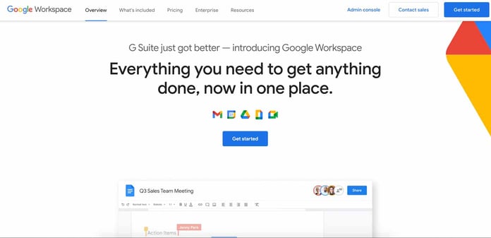 Screenshot of Google Workplace email Screenshot of Google Workplace email