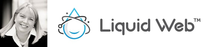 Carrie Wheeler, EVP and General Manager of Liquid Web and logo Carrie Wheeler, EVP and General Manager of Liquid Web and logo