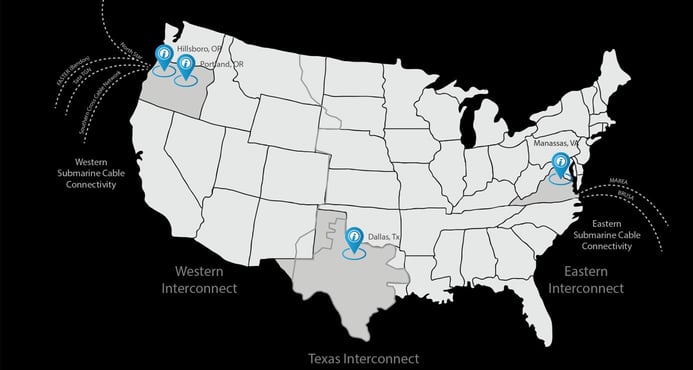 Datacenter map Datacenter map