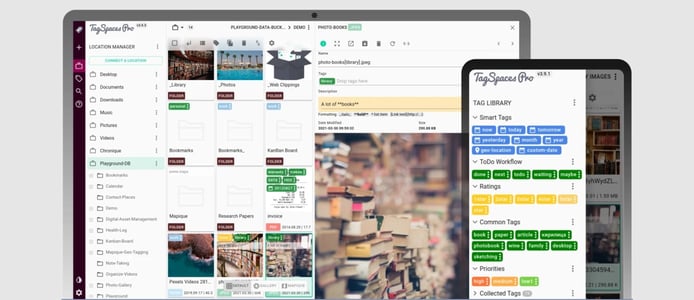 TagSpaces on mobile and desktop