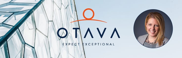 Laurel Burton, Vice President of Product and Marketing, Otava and logo