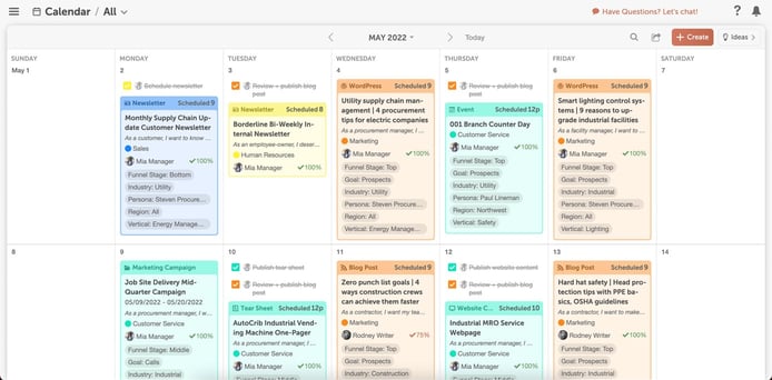 CoScheduleâs calendar
