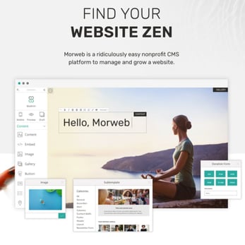 Screenshot of Morweb site builder Screenshot of Morweb site builder