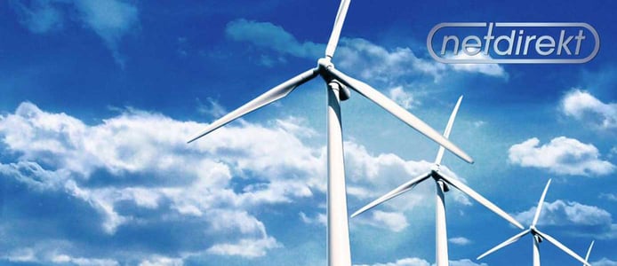 Windmills with Netdirekt logo Windmills with Netdirekt logo