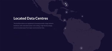 Cloud Carib datacenter map