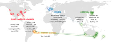 Screenshot of Streamline Servers worldwide datacenters