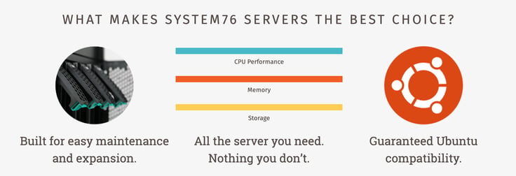 Screenshot of System76 server benefits