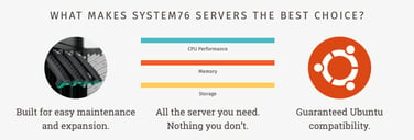 Screenshot of System76 server benefits