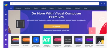 Screenshot of Visual Composer interface Screenshot of Visual Composer interface