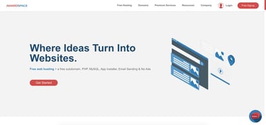Screenshot of AwardSpace website