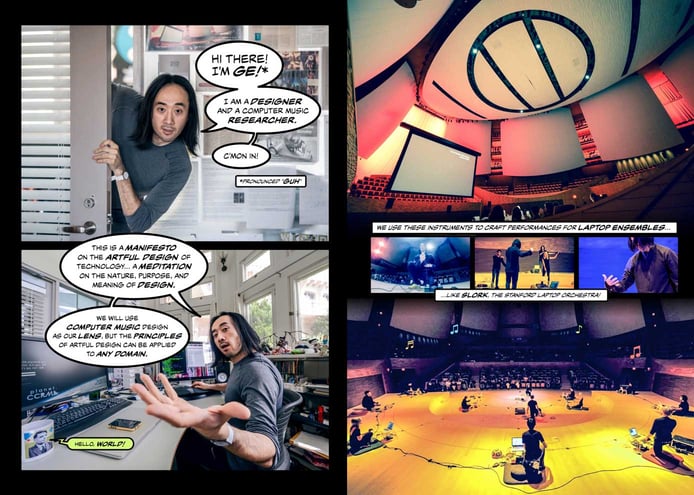 An excerpt from Ge's photo-comic book, 