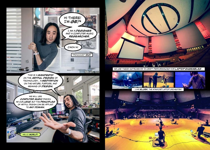 An excerpt from Ge's photo-comic book, 