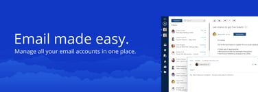 Banner reading: Email made easy Banner reading: Email made easy