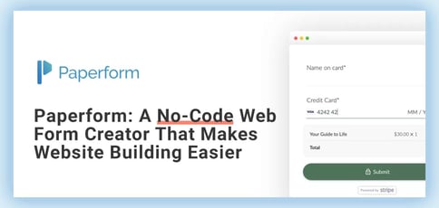 Paperform Makes Site Building A Snap