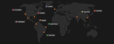 HostDime Server Location Map