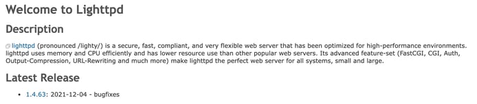 Screenshot from Lighttpd wiki page Screenshot from Lighttpd wiki page