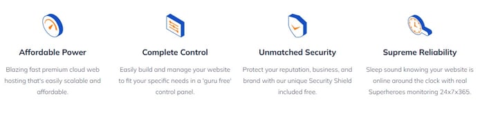 List of features NameHero's hosting solutions provide List of features NameHero's hosting solutions provide
