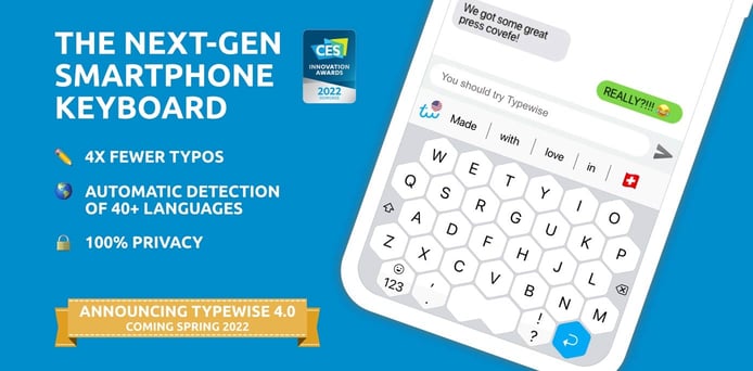 Screenshot of Typewise banner