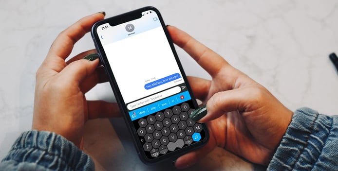 Photo of user Typewise keyboard on a mobile device