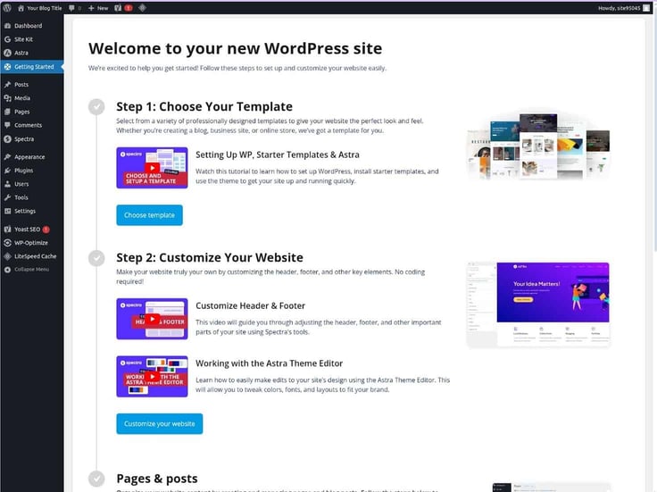 Welcome to your new WordPress site page