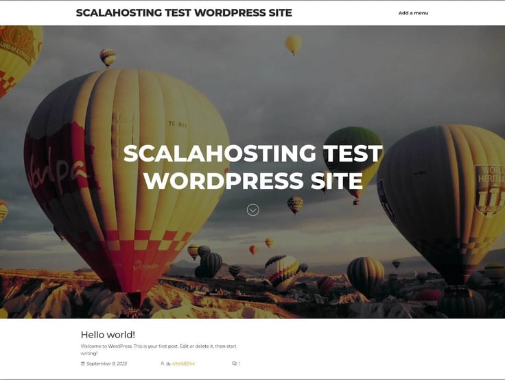 ScalaHosting test website