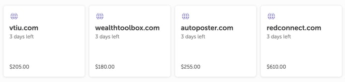 Screenshot from Namecheap website