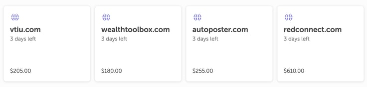 Screenshot from Namecheap website