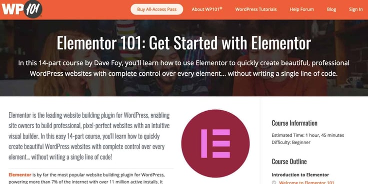WP101 Elementor Course