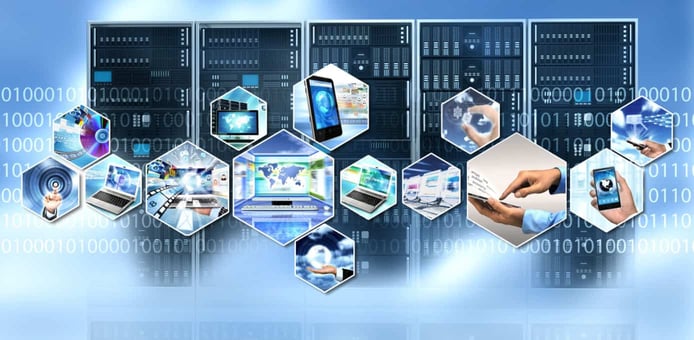 Shared hosting servers and icons Shared hosting servers and icons