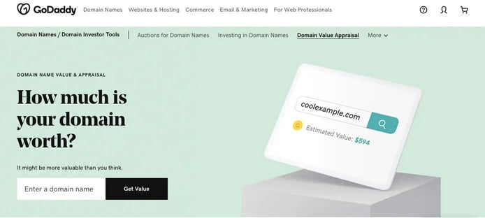GoDaddy Domain Value Appraisal