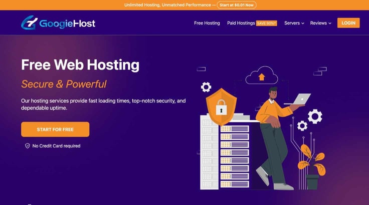 GoogieHost website screenshot GoogieHost website screenshot