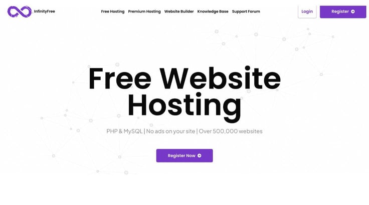 InfinityFree website screenshot