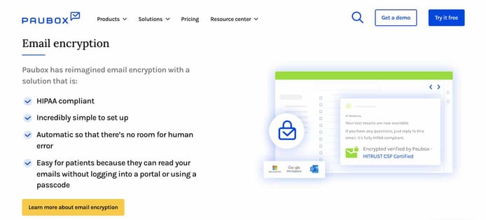 Screenshot of Paubox HIPAA-compliant hosting Screenshot of Paubox HIPAA-compliant hosting
