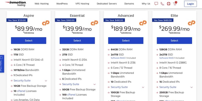 InMotion Hosting Dedicated Server Plans Including Aspire InMotion Hosting Dedicated Server Plans Including Aspire