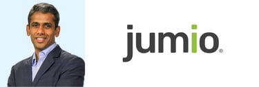 Jumio Chief Product Officer Bala Kumar and Logo