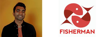 Ameet Kallarackal Fisherman CEO and Fisherman logo