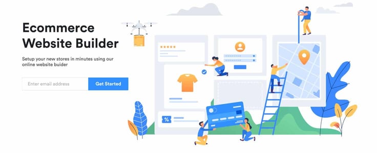 eCommerce website builder icons and illustrations eCommerce website builder icons and illustrations