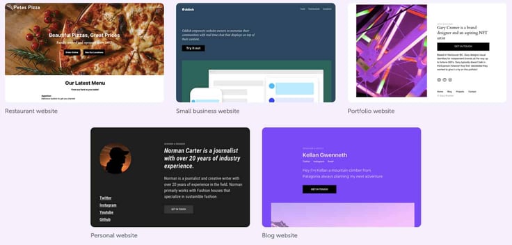 Namecheap Business Site Maker Templates
