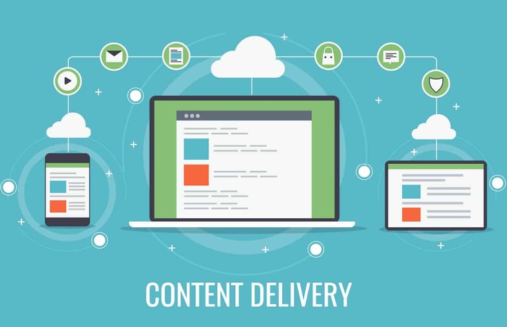 Content delivery graphic Content delivery graphic