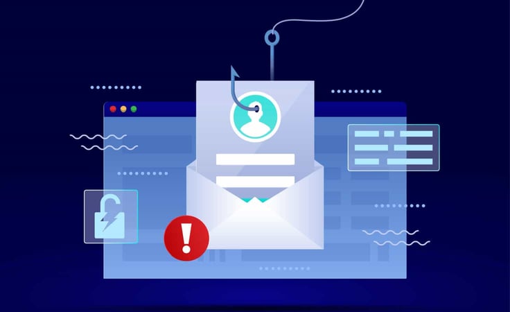 Email phishing illustration