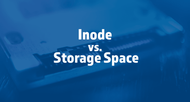 Inode vs Storage space on a background of an SSD drive
