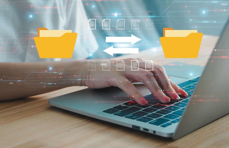 Computer files transferring