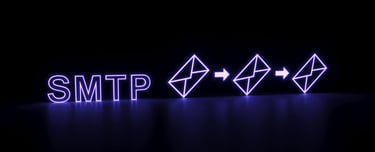 SMTP Protocol Icons in purple